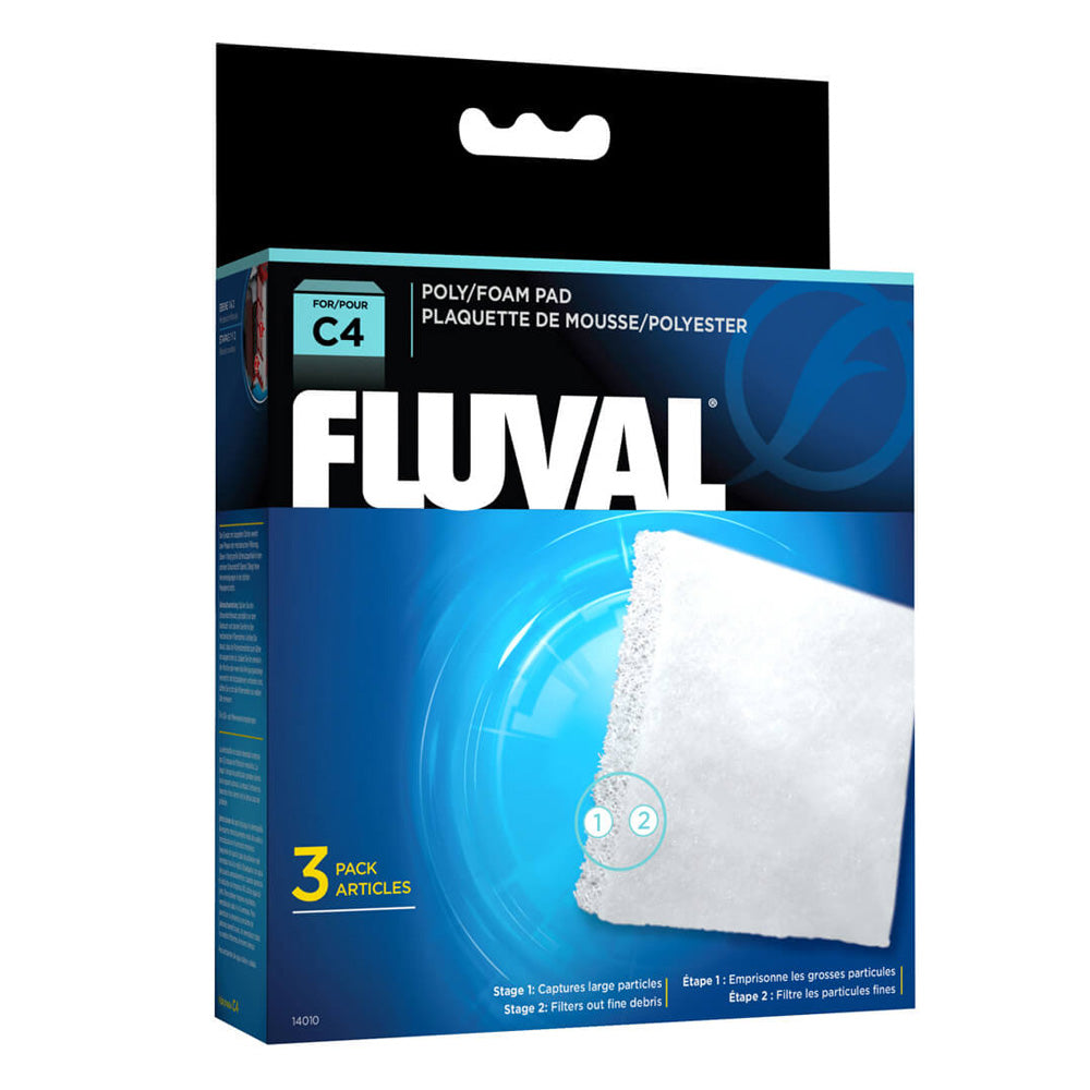 FLUVAL C2/C3/C4 Hang On Filter Poly Foam Pad 3PK