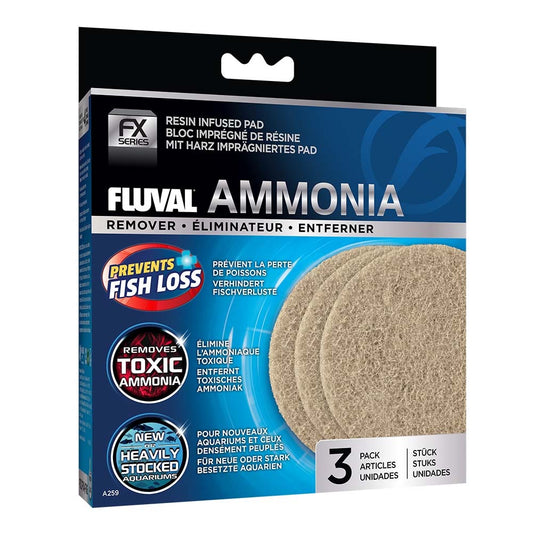 FLUVAL FX2/FX4/FX5/FX6 Ammonia Remover Pads 3PK
