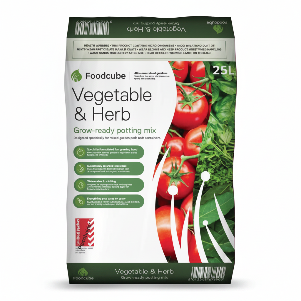 Foodcube Vegetable & Herb - White Background Square