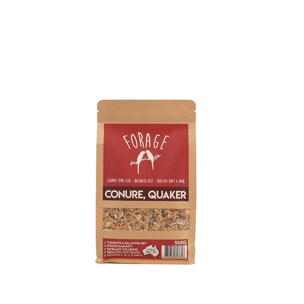 FORAGE GOURMET BIRD SEED Conure & Quaker Specialty Blend