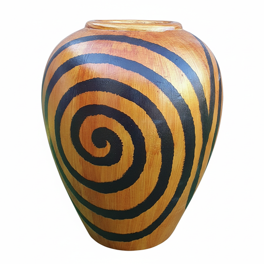 Gentong Bamboo Spiral Vase 
