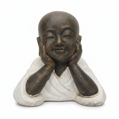Happy Buddha Monk Statue - Large View