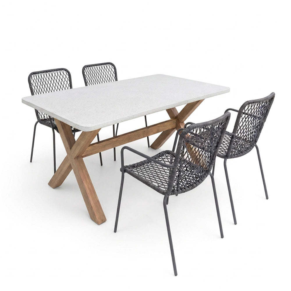 HARTMAN Terrazzo Dining Table with 4 Chairs
