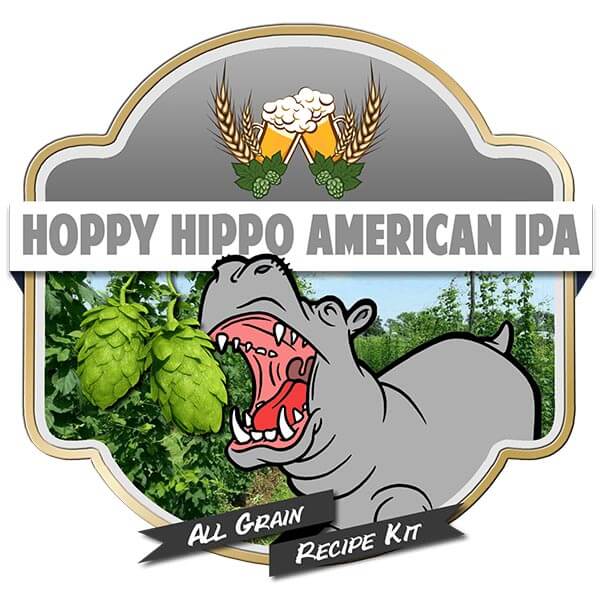 Hoppy Hippo American IPA All Grain Recipe Kit Suits Grainfather Home Brew
