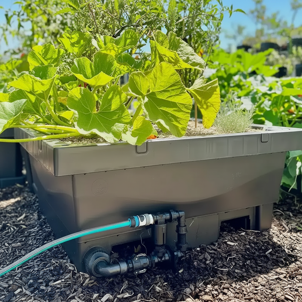 Hydroponic Garden Bed Lifestyle – Square