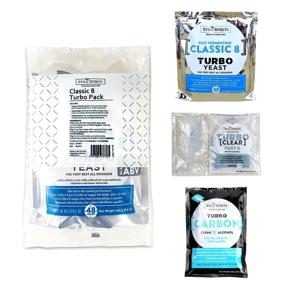 STILL SPIRITS Classic 8 Turbo - Yeast, Carbon & Clear - Complete Alcohol Making Kit