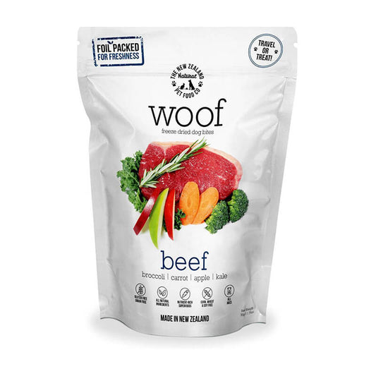 THE NEW ZEALAND NATURAL PET FOOD CO Woof Beef Freeze Dried Dog Food