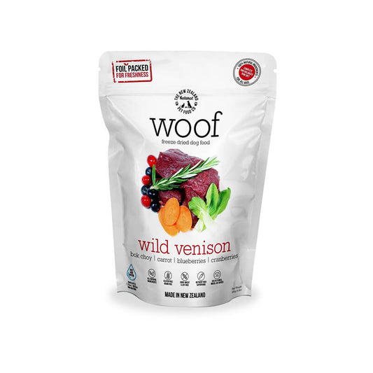 THE NEW ZEALAND NATURAL PET FOOD CO Woof Wild Venison Freeze Dried Dog Food