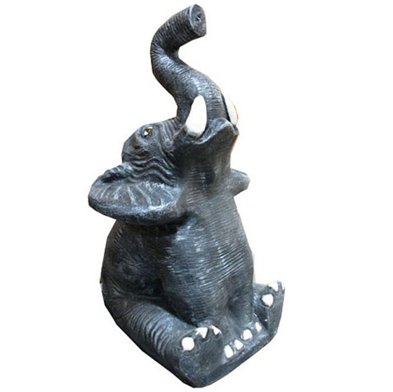 Sitting Elephant Water Feature With Pump