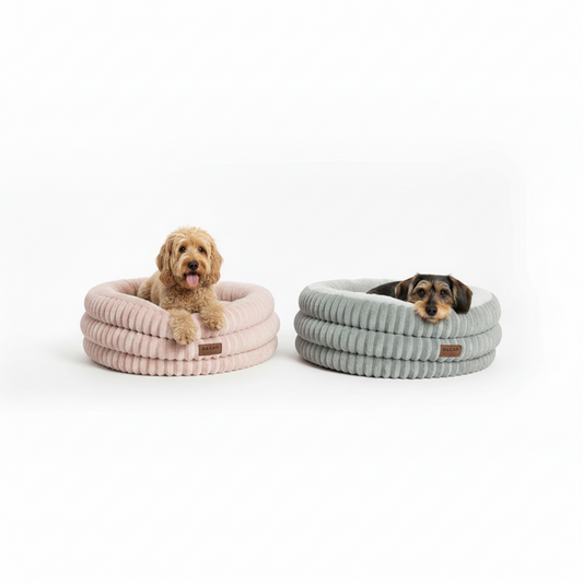 Kazoo Dog Beds - Pink and Grey