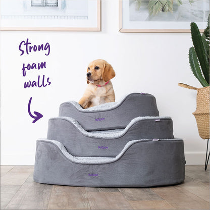 KAZOO Manhattan Bed - Grey & White