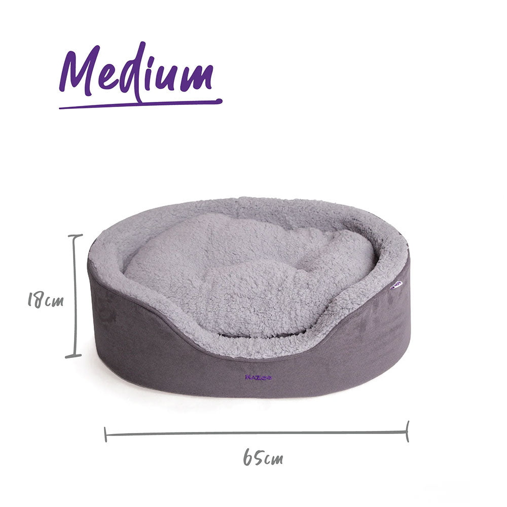 KAZOO Manhattan Bed - Grey & White