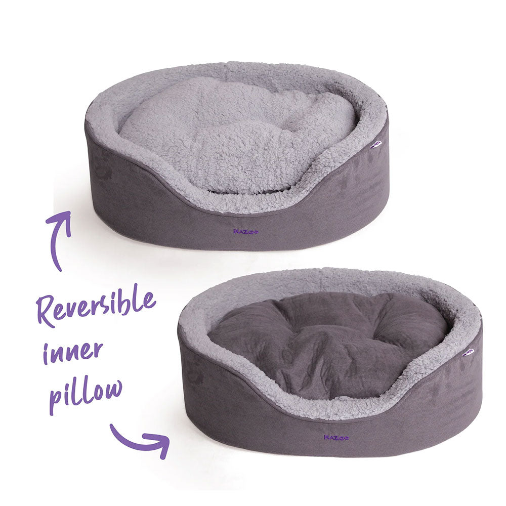 KAZOO Manhattan Bed - Grey & White