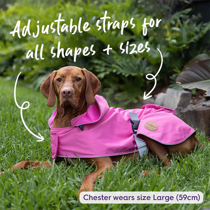 KAZOO Rainy Days Pink Waterproof Dog Raincoat
