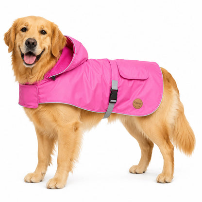 KAZOO Rainy Days Pink Waterproof Dog Raincoat