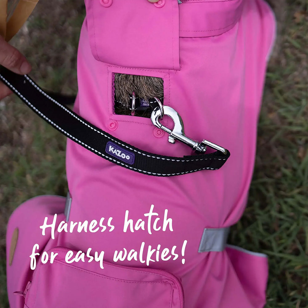 KAZOO Rainy Days Pink Waterproof Dog Raincoat