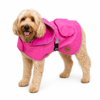 KAZOO Rainy Days Pink Waterproof Dog Raincoat
