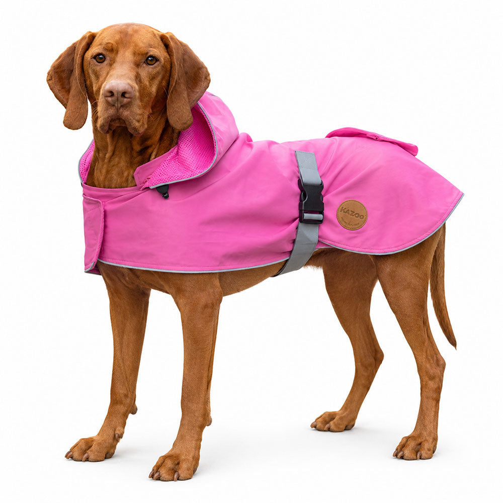 KAZOO Rainy Days Pink Waterproof Dog Raincoat