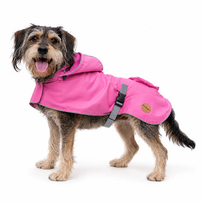 KAZOO Rainy Days Pink Waterproof Dog Raincoat