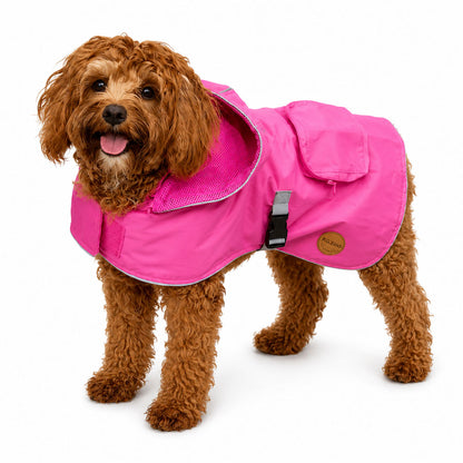 KAZOO Rainy Days Pink Waterproof Dog Raincoat