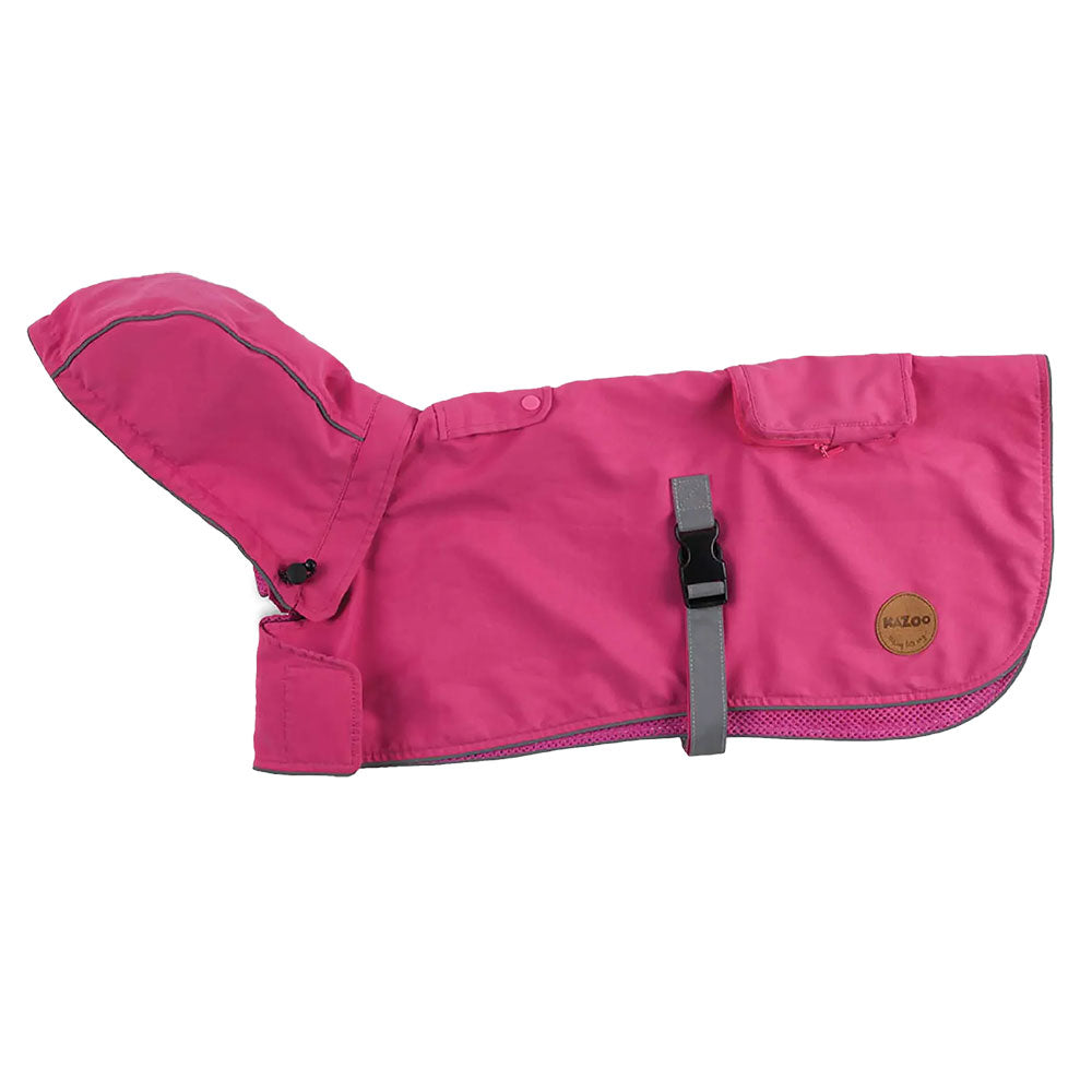 KAZOO Rainy Days Pink Waterproof Dog Raincoat