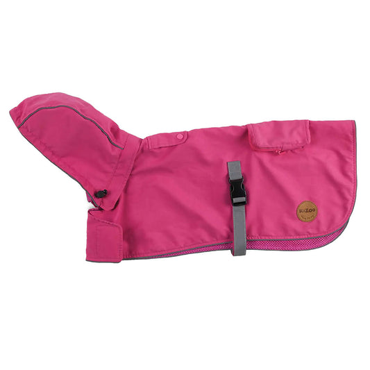 KAZOO Rainy Days Pink Waterproof Dog Raincoat