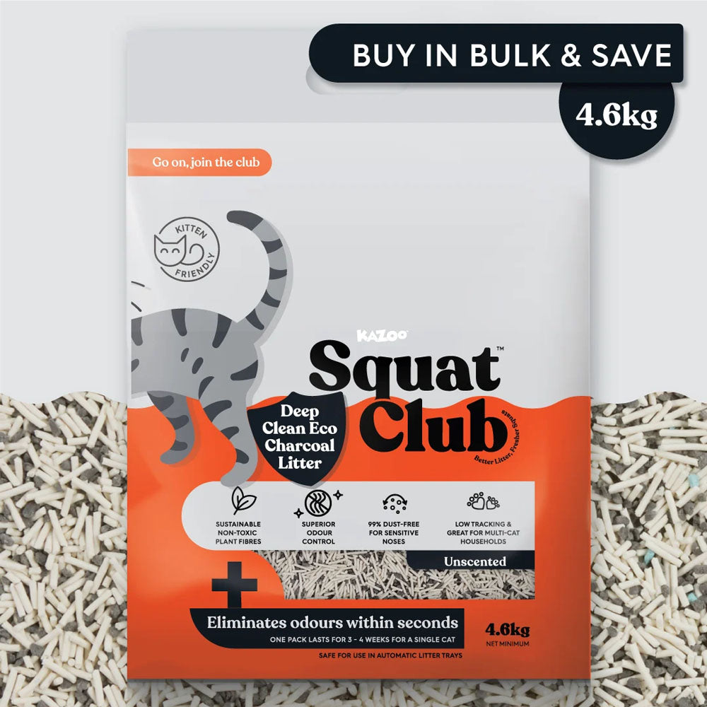 KAZOO Squat Club Deep Clean Eco Charcoal Cat Litter