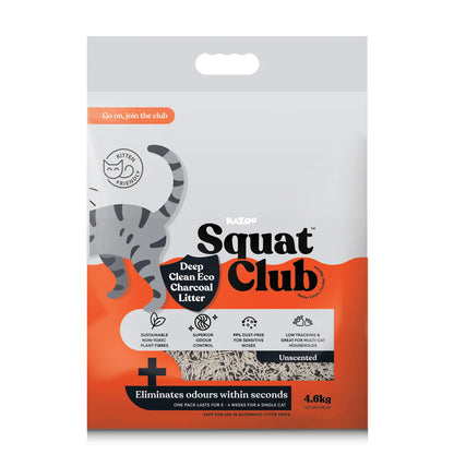 KAZOO Squat Club Deep Clean Eco Charcoal Cat Litter