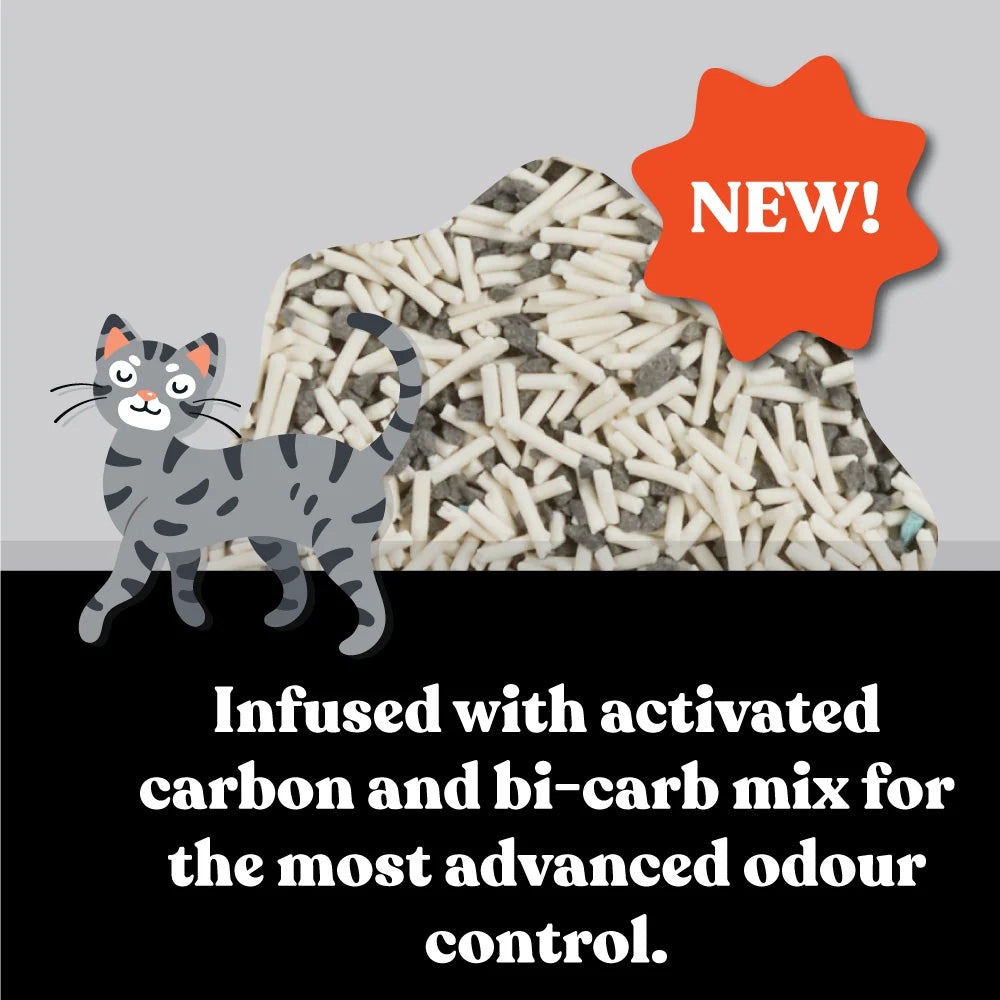 KAZOO Squat Club Deep Clean Eco Charcoal Cat Litter