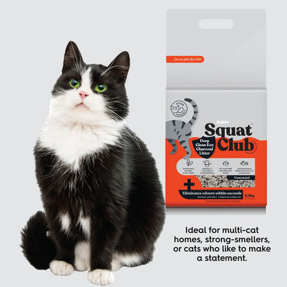 KAZOO Squat Club Deep Clean Eco Charcoal Cat Litter
