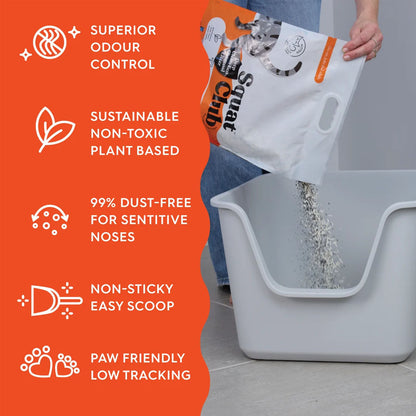 KAZOO Squat Club Deep Clean Eco Charcoal Cat Litter