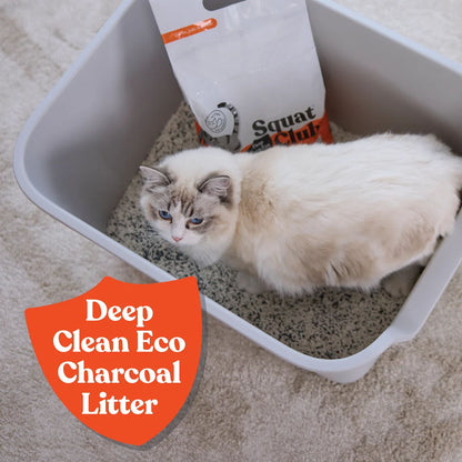 KAZOO Squat Club Deep Clean Eco Charcoal Cat Litter