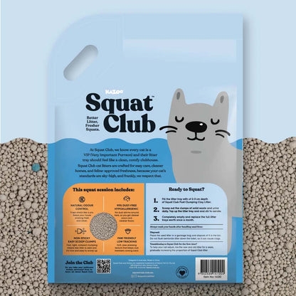 KAZOO Squat Club Fast Clumping Clay Cat Litter