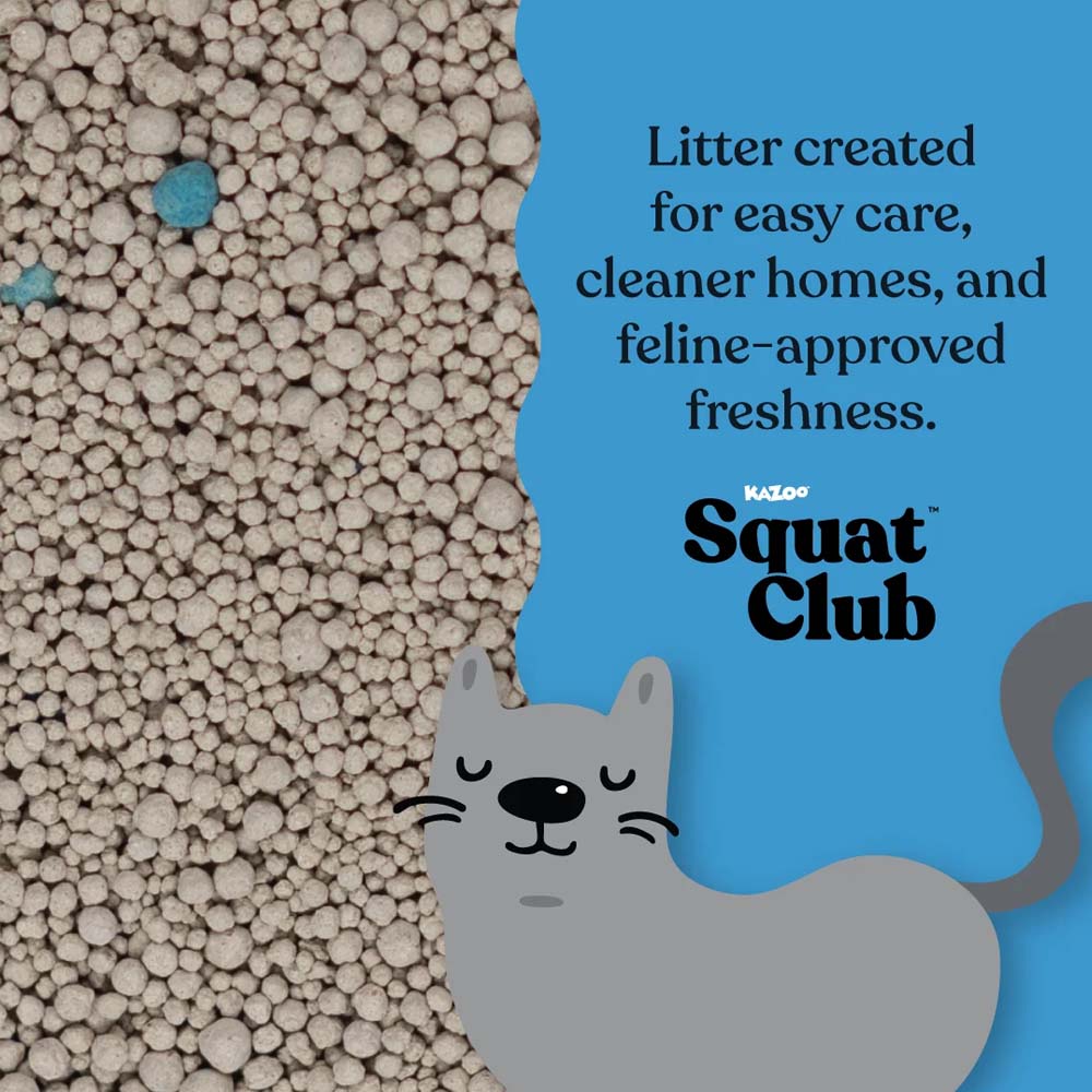 KAZOO Squat Club Fast Clumping Clay Cat Litter