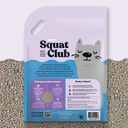 KAZOO Squat Club Fast Clumping Clay Cat Litter Lavender