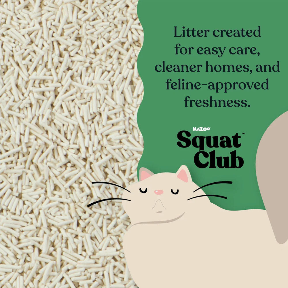 KAZOO Squat Club Plant Powered Flushable Cat Litter Fresh Scent
