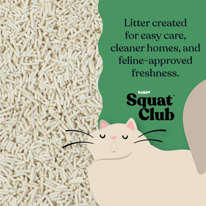 KAZOO Squat Club Plant Powered Flushable Cat Litter Fresh Scent