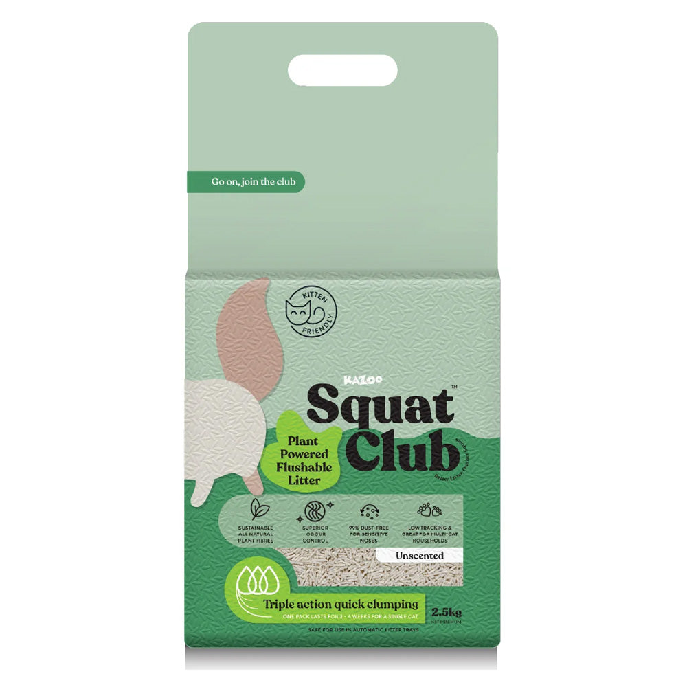 KAZOO Squat Club Plant Powered Flushable Cat Litter