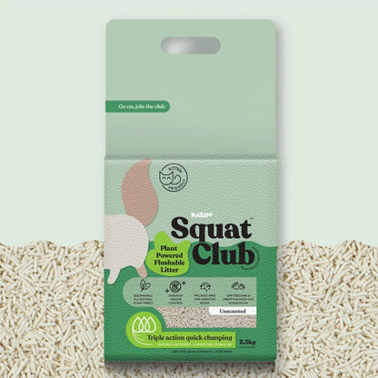 KAZOO Squat Club Plant Powered Flushable Cat Litter