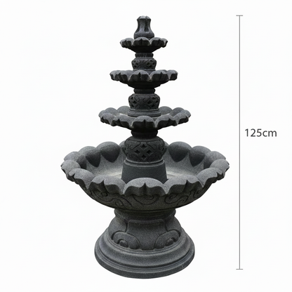 Multi-Tier Stone Fountain 125cm Scale Indicator