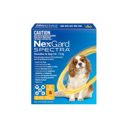 NEXGARD SPECTRA For Dogs - 3.6 to 7.5kg