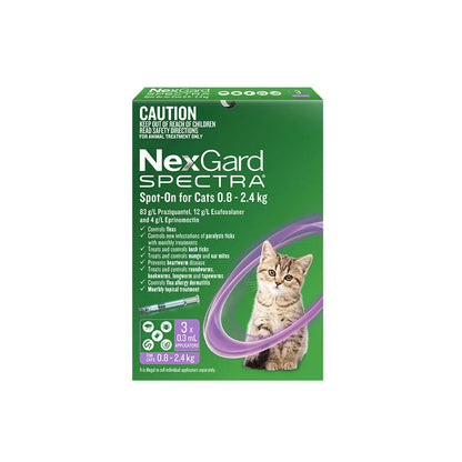 NEXGARD SPECTRA Spot-On For Cats 0.8 - 2.4kg