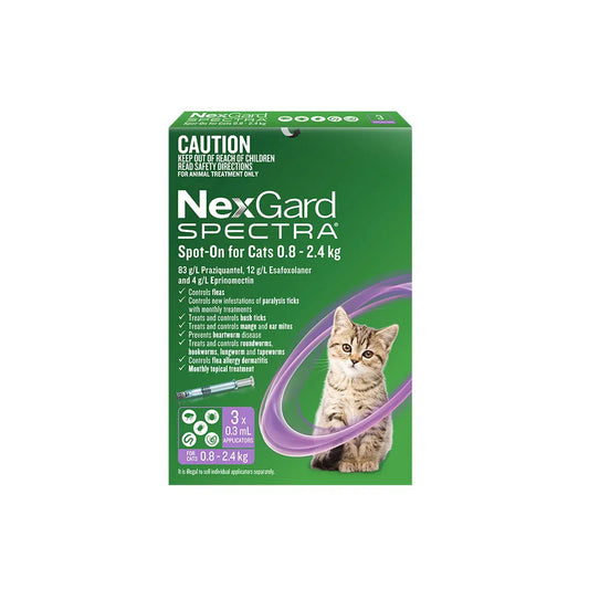 NEXGARD SPECTRA Spot-On For Cats 0.8 - 2.4kg