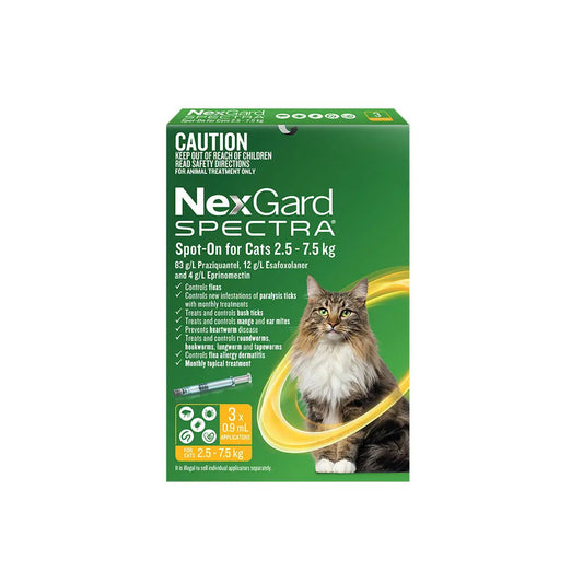NEXGARD SPECTRA Spot-On For Cats 2.5 - 7.5kg
