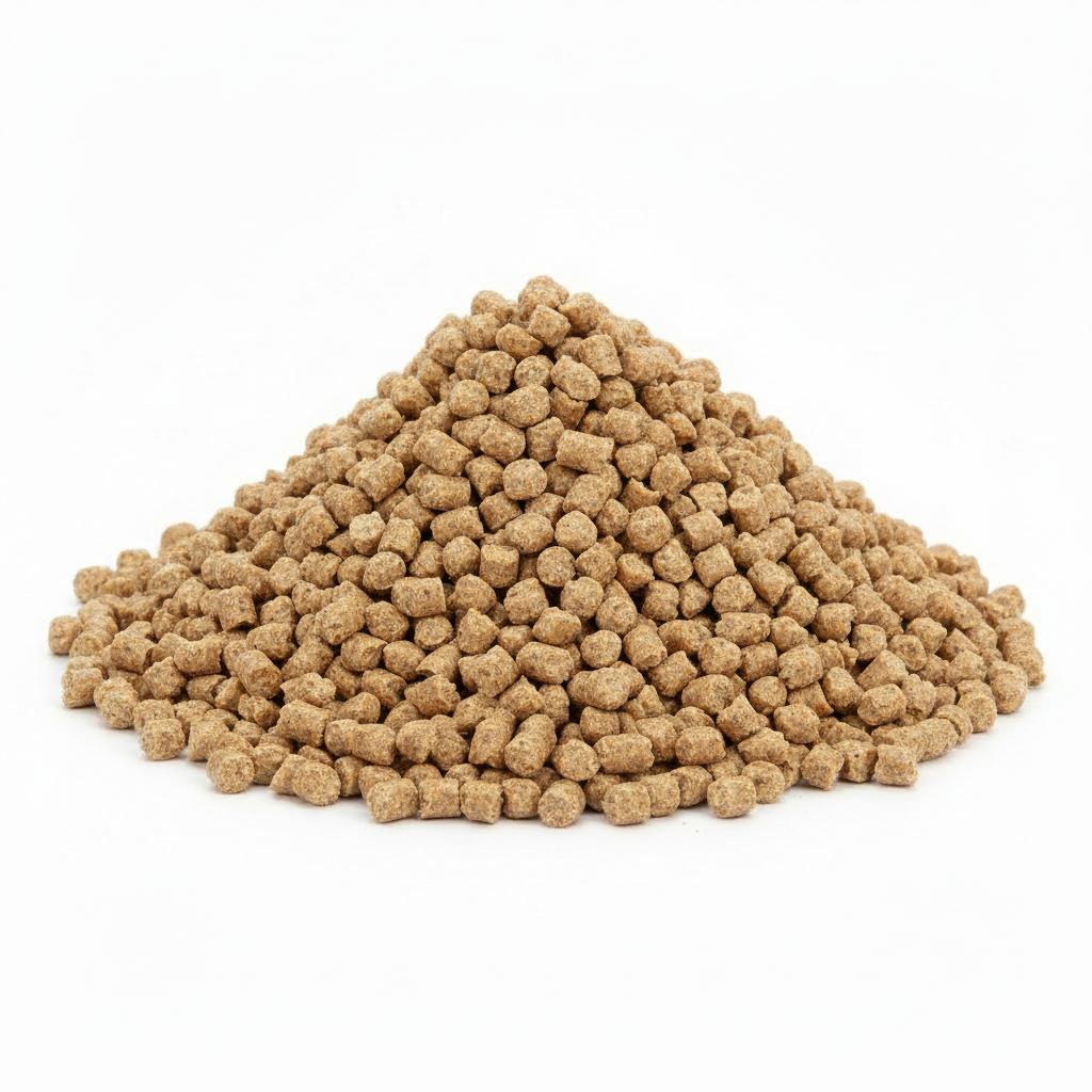 Organic layer pellets pile on white background