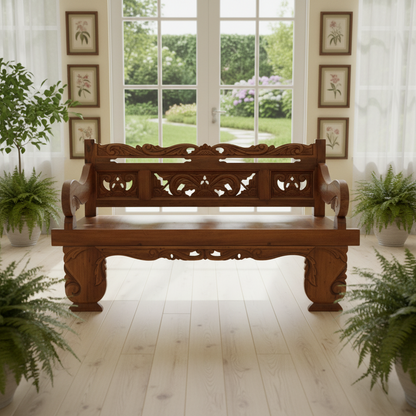 ornate-carved-wooden-bench