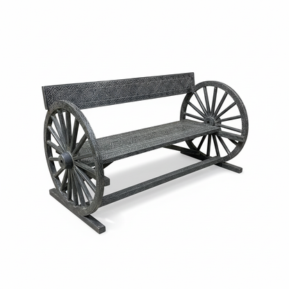 Ornate Carved Wooden Bench