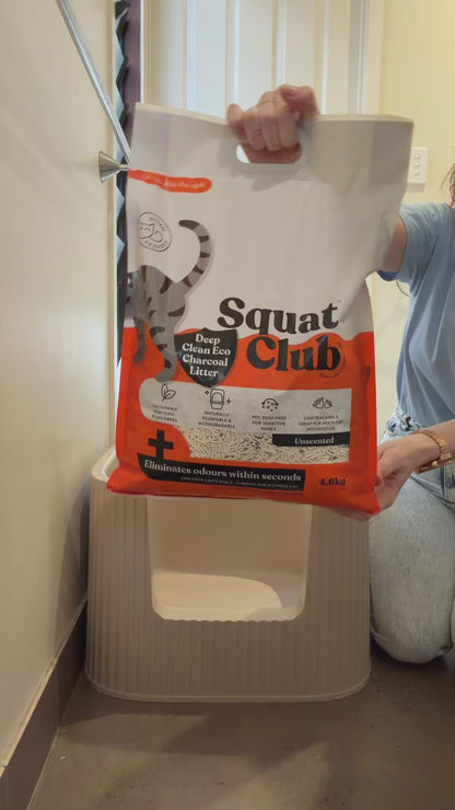 KAZOO Squat Club Deep Clean Eco Charcoal Cat Litter