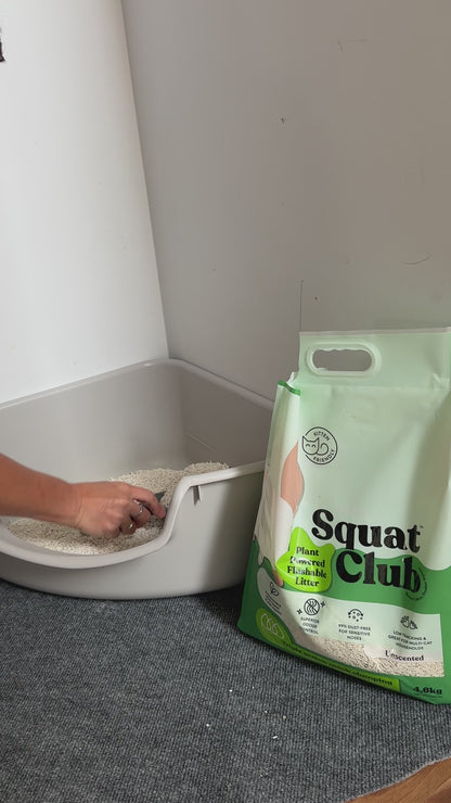 KAZOO Squat Club Plant Powered Flushable Cat Litter Fresh Scent
