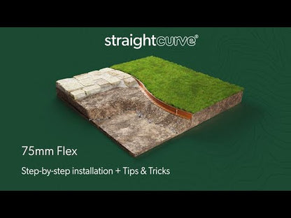 STRAIGHTCURVE Flexline Edging - Weathering Steel - 75mm